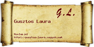 Gusztos Laura névjegykártya